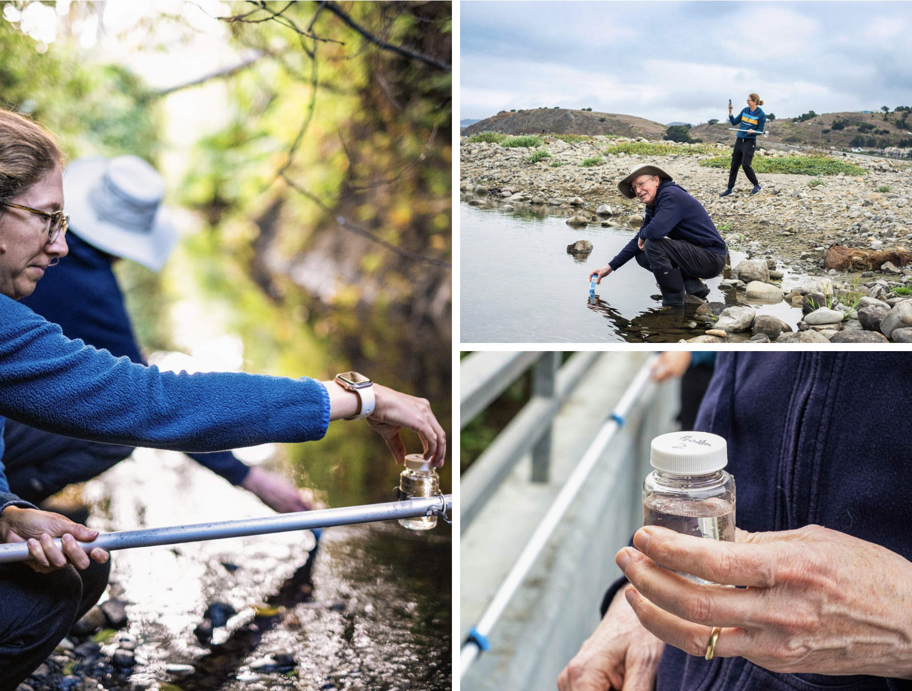  Volunteers collect water samples from San Pedro Creek and Linda Mar/Pacifica State Beach. Photo credit: Kathryn Wheeler